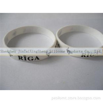 Non-toxic Rubber Silicone Bracelet / Wristband with Slip re